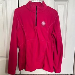 Hot pink Obermyer fleece.